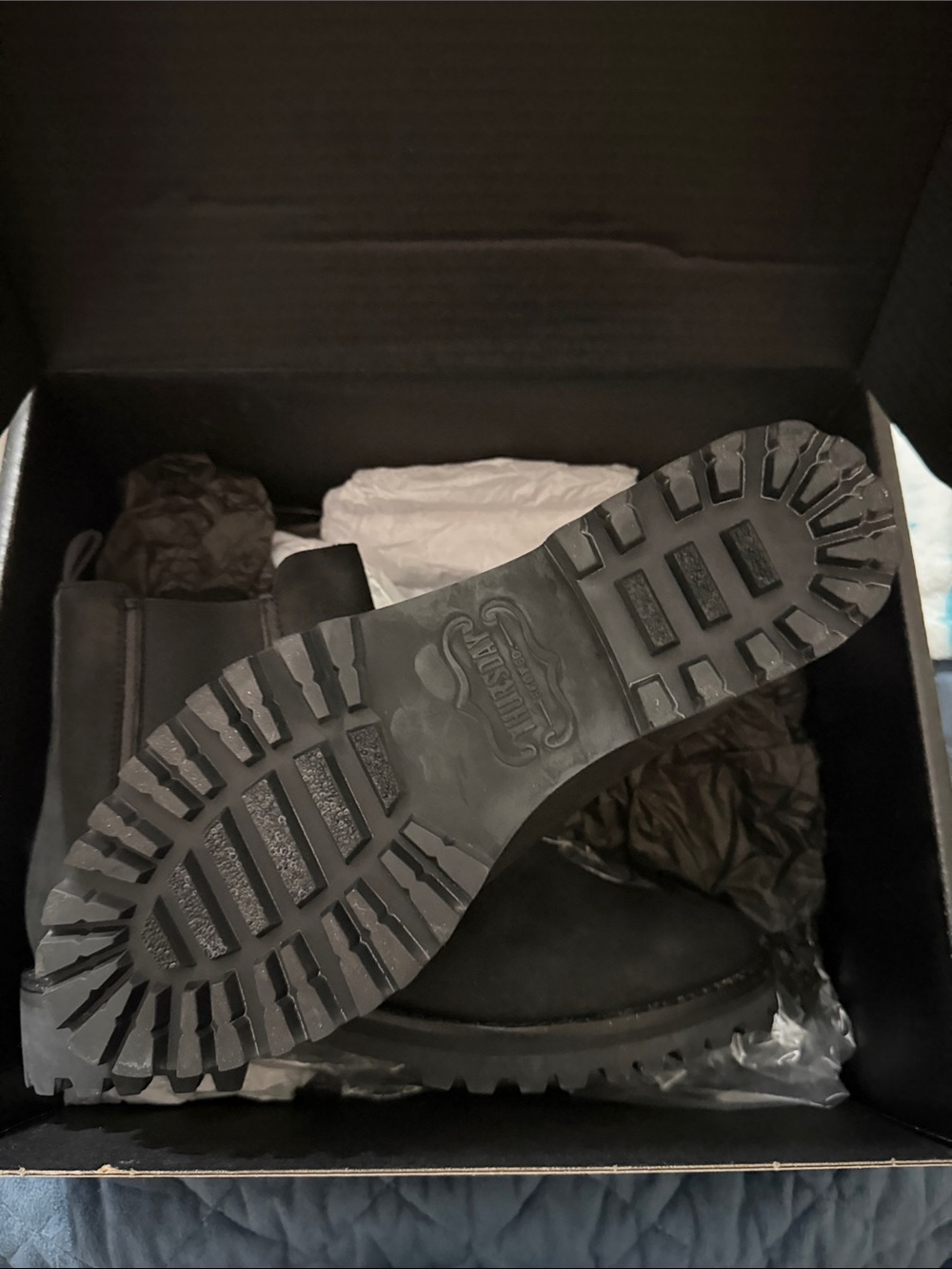 Thursday Boot Company Black Chelsea Lug Ankle Boots - Picture 4 of 6